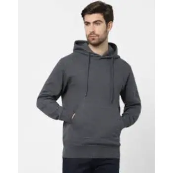 Grey Organic Cotton Hooded Sweatshirt 